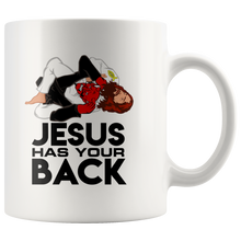 Jesus has your back mug